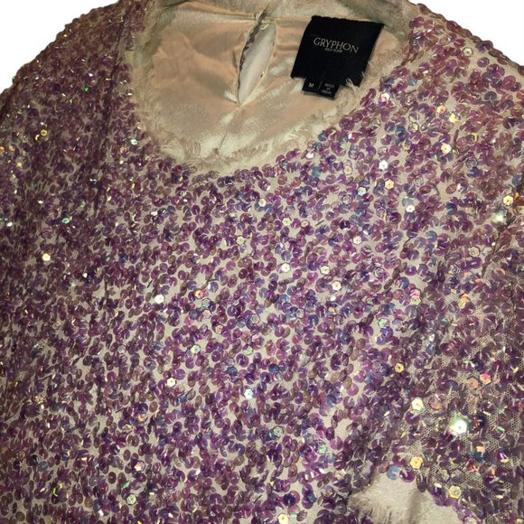Gryphon New York Lavender purple sequin top Taylor Swift Concert Barbie … - Picture 1 of 6